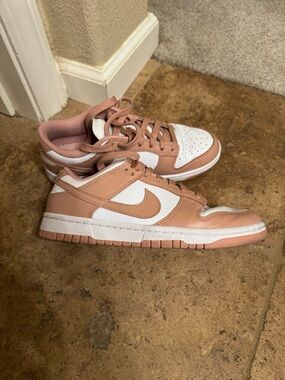 Nike Dunk Low in Tan and White